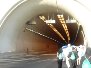 The tunnel leading to Mina